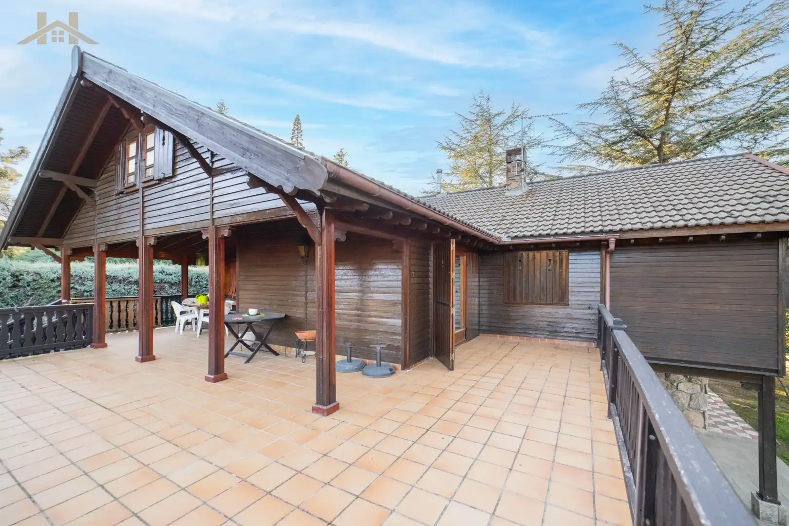 Terraza de Casa o chalet en venta en Collado Mediano con Calefacción, Jardín privado y Piscina