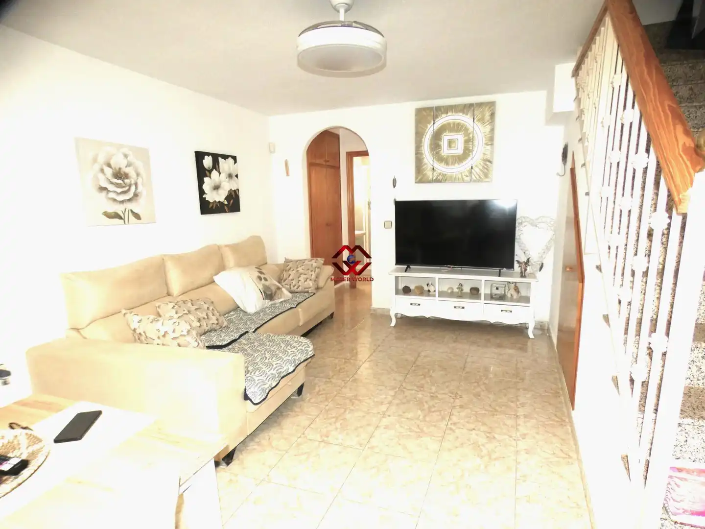 Wohnzimmer von Maisonette zum Verkauf in Mazarrón mit Klimaanlage, Terrasse und Möbliert