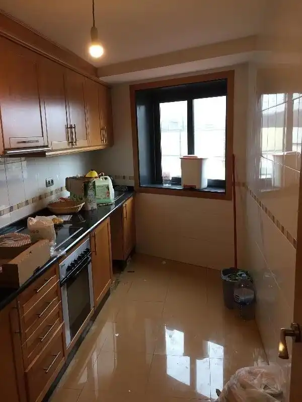 Küche von Wohnung zum Verkauf in Ponteareas mit Heizung, Parkett und Terrasse