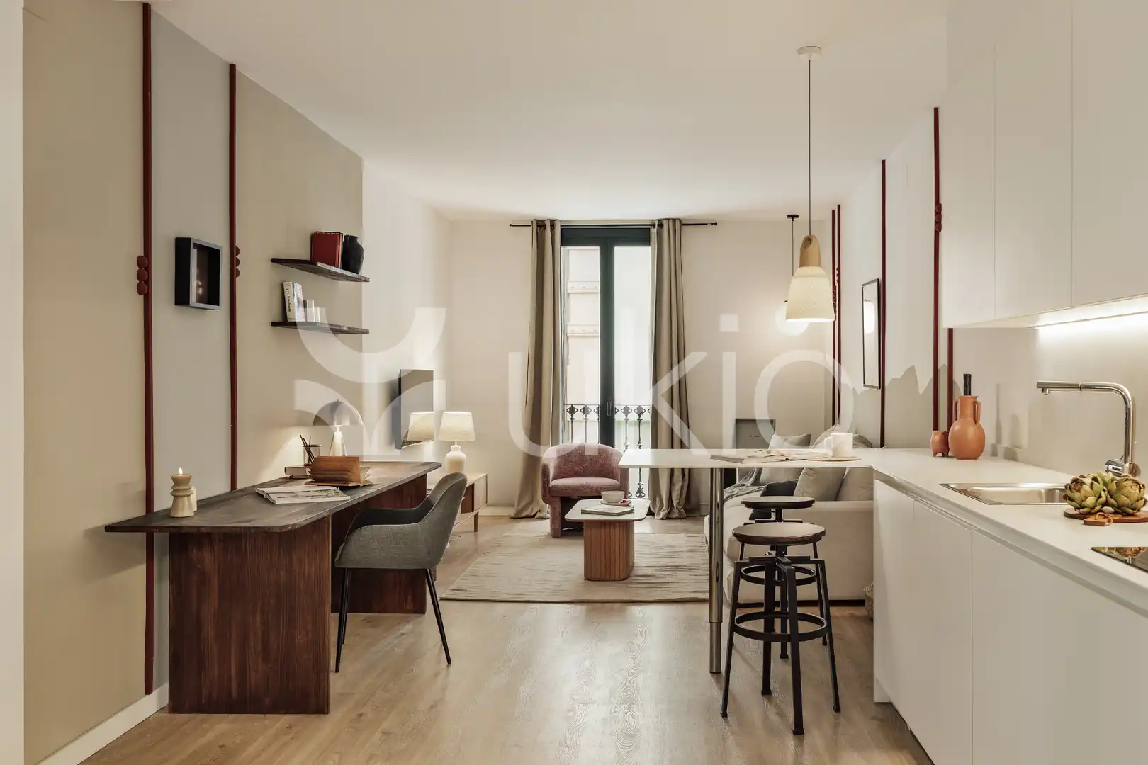 Living room of Apartments for rent in Barcelona  with Heating, Furnished and Oven