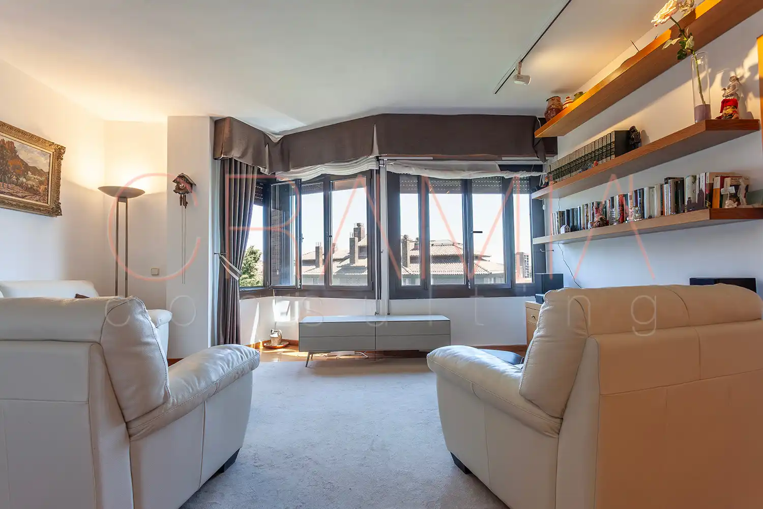 Sala d'estar de Àtic en venda en Barcelona amb Aire condicionat, Calefacció i Jardí privat