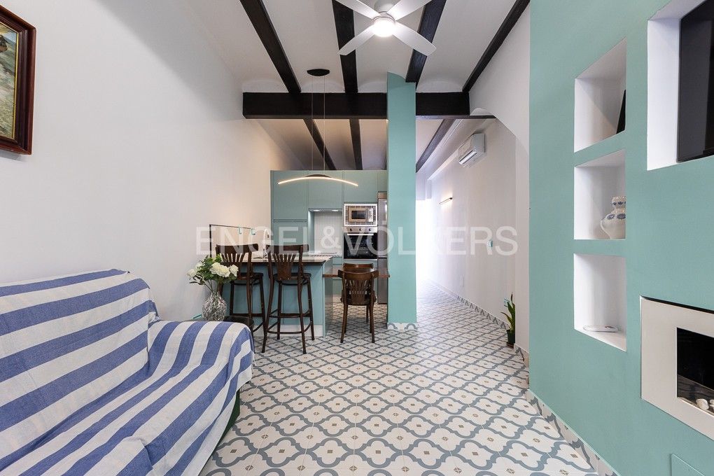 Sala d'estar de Apartament en venda en  Valencia Capital amb Aire condicionat, Calefacció i Terrassa
