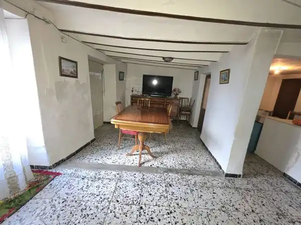 Menjador de Casa adosada en venda en María amb Jardí privat, Traster i Moblat