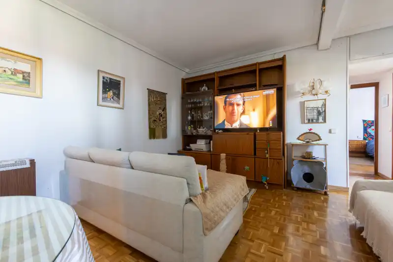Sala d'estar de Pis en venda en Madrid amb Calefacció i Terrassa