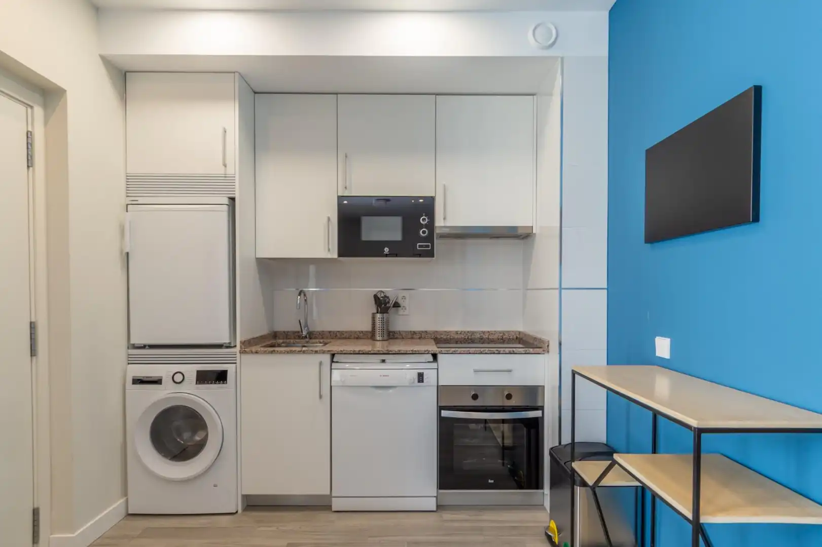 Küche von Wohnung zur Miete in Madrid mit Klimaanlage und Möbliert