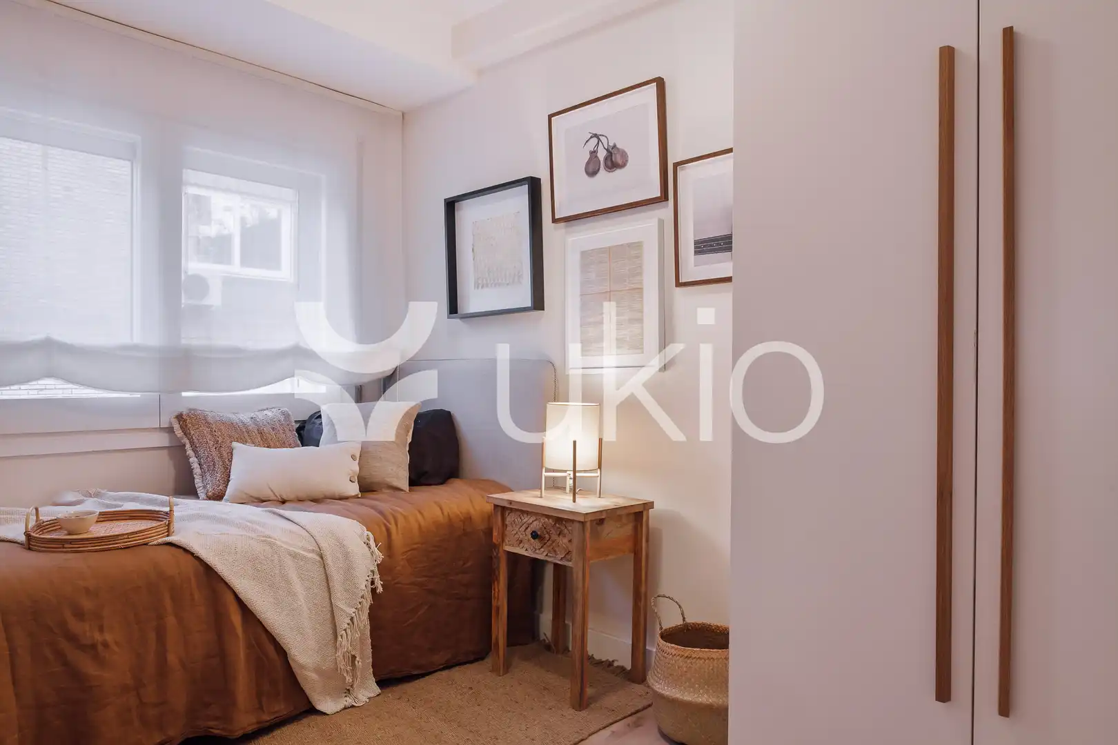 Schlafzimmer von Wohnungen zur Miete in Barcelona mit Klimaanlage, Heizung und Möbliert