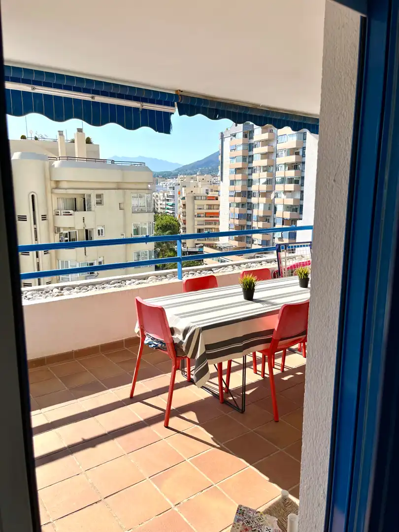 Terraza de Piso de alquiler en Marbella con Aire acondicionado, Calefacción y Parquet