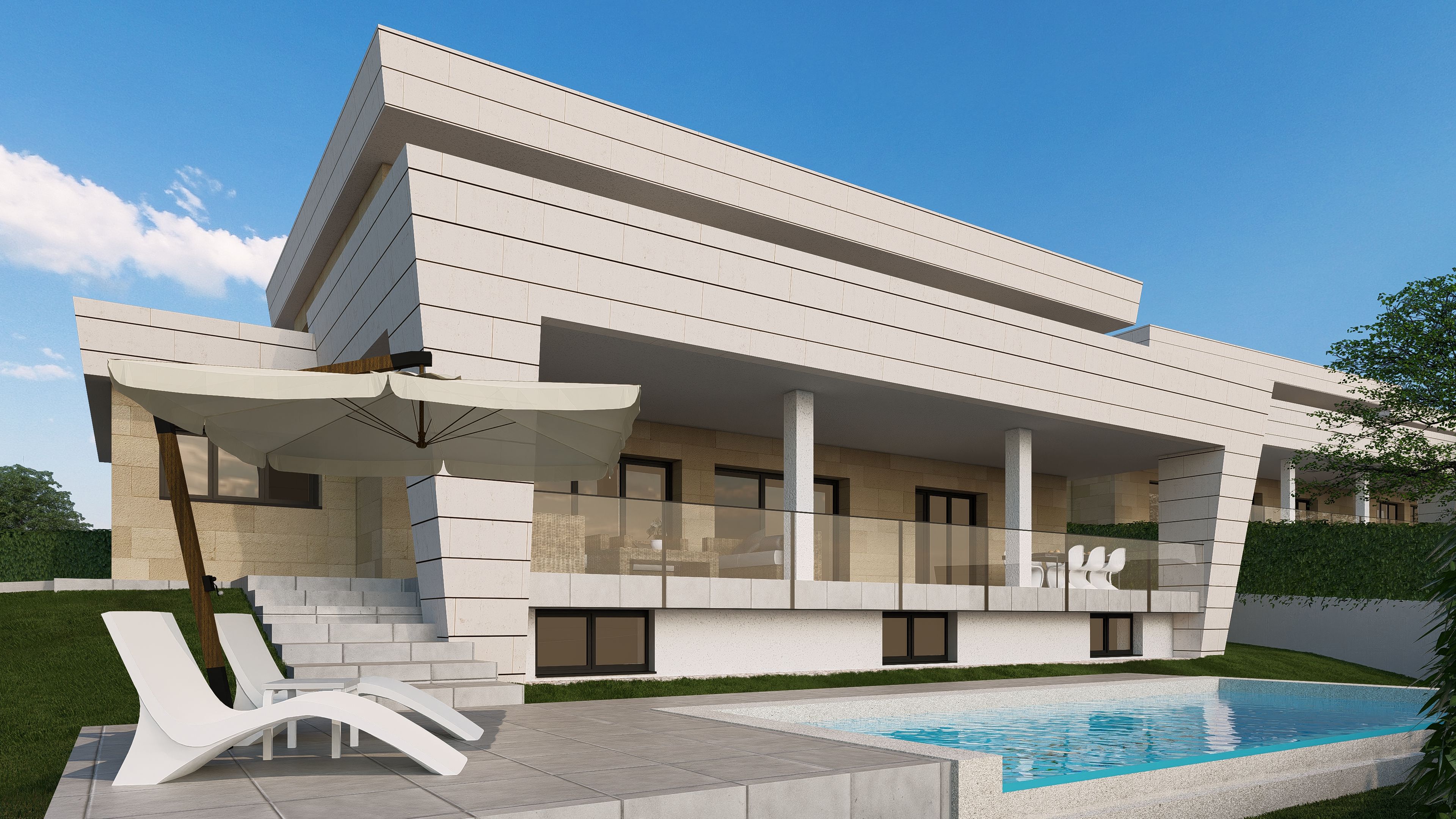 Vista exterior de Casa o xalet en venda en Las Rozas de Madrid amb Aire condicionat, Calefacció i Jardí privat