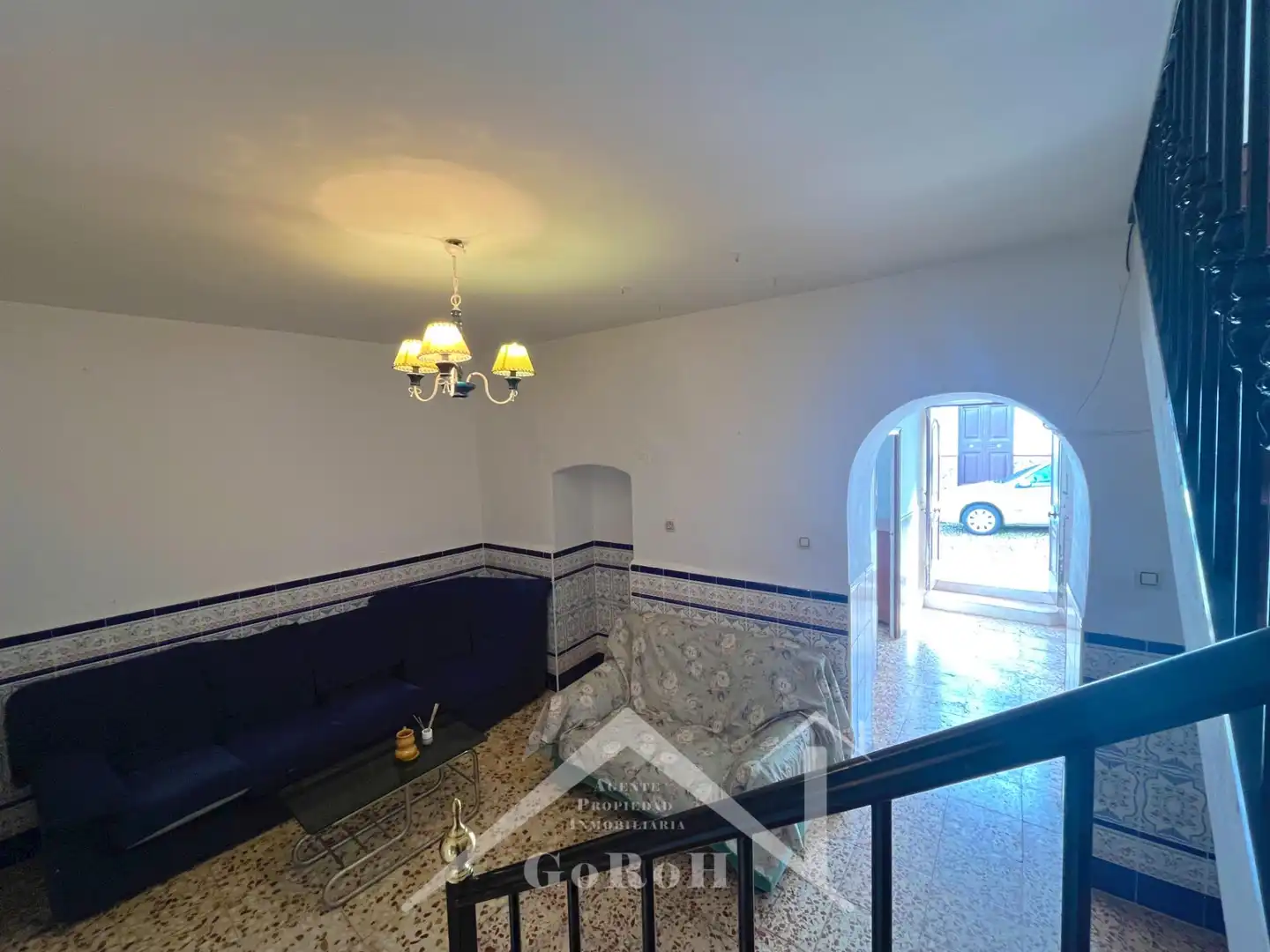 Sala de estar de Casa adosada en venta en Almadén de la Plata con Aire acondicionado, Terraza y Trastero