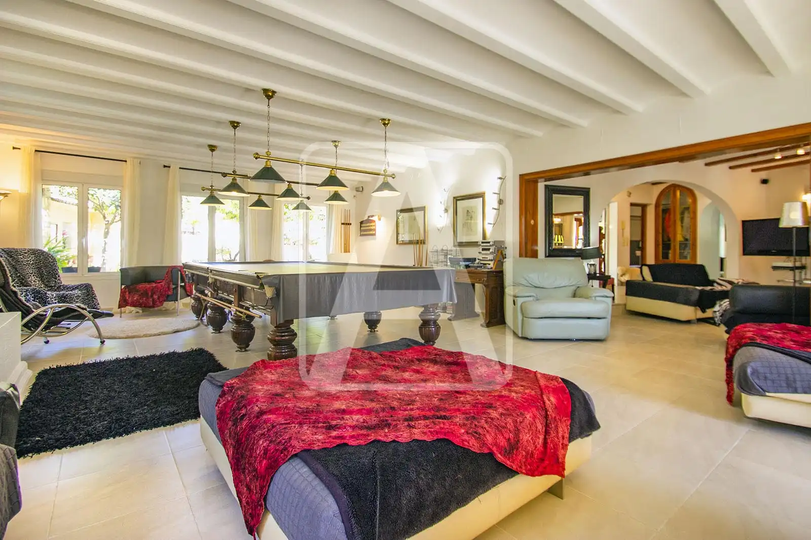 Sala d'estar de Finca rústica en venda en Calpe / Calp amb Aire condicionat, Calefacció i Jardí privat