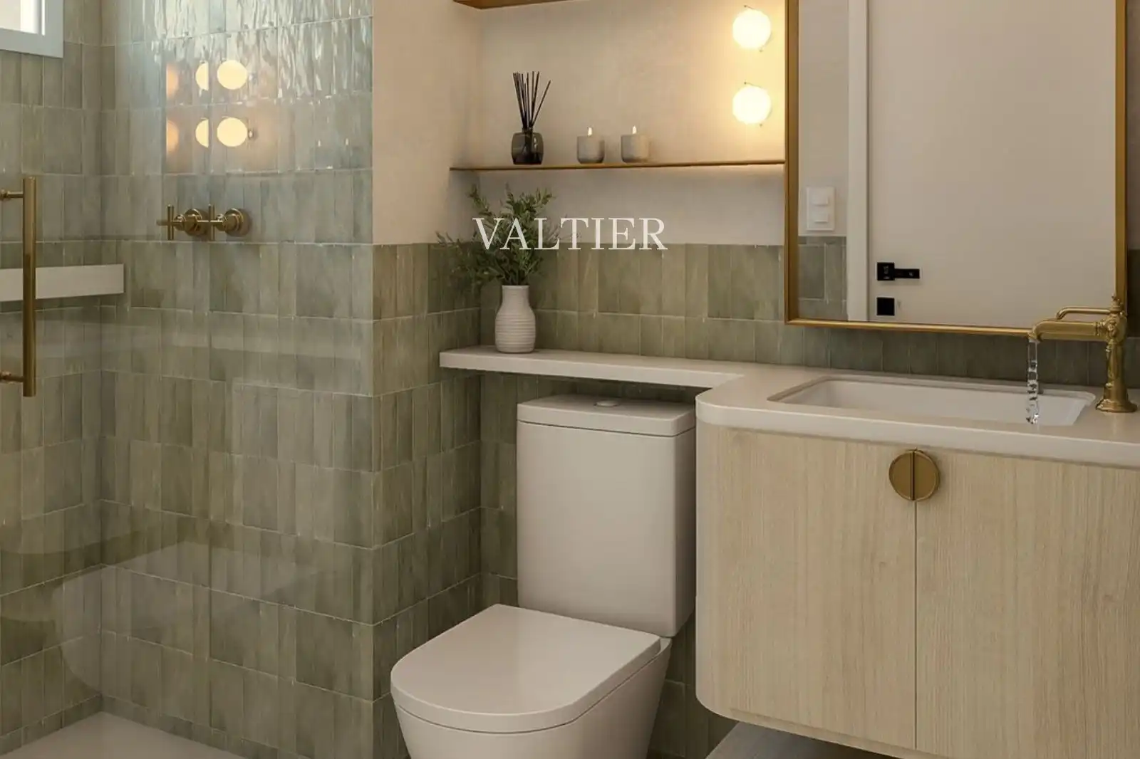 Baño de Piso de alquiler en Madrid con Aire acondicionado