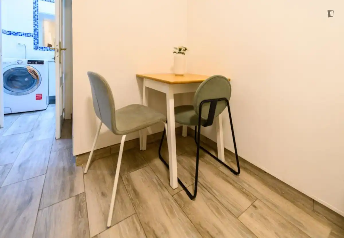 Menjador de Apartament de lloguer en Madrid amb Calefacció, Moblat i Forn