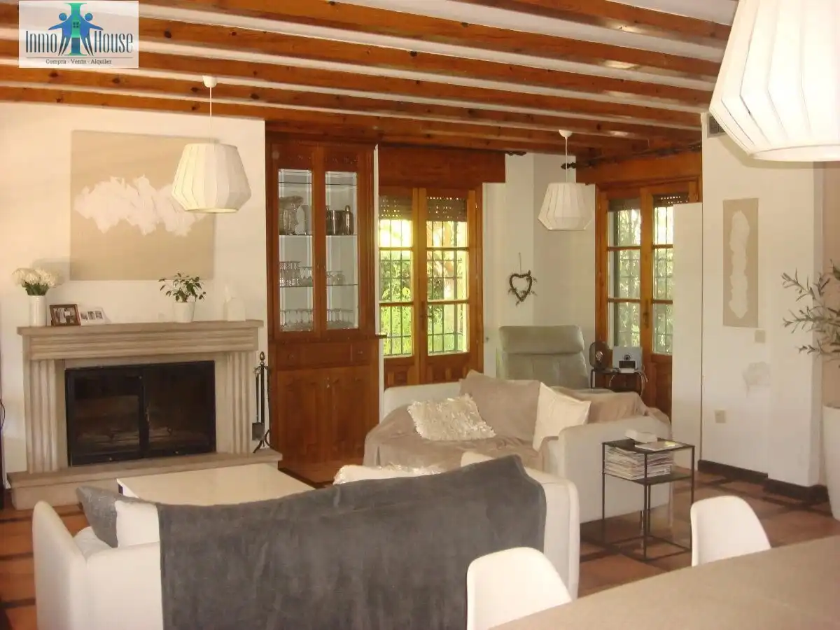 Living room of Houses for sale in Albacete  with Private garden, Terrace and Swimming Pool