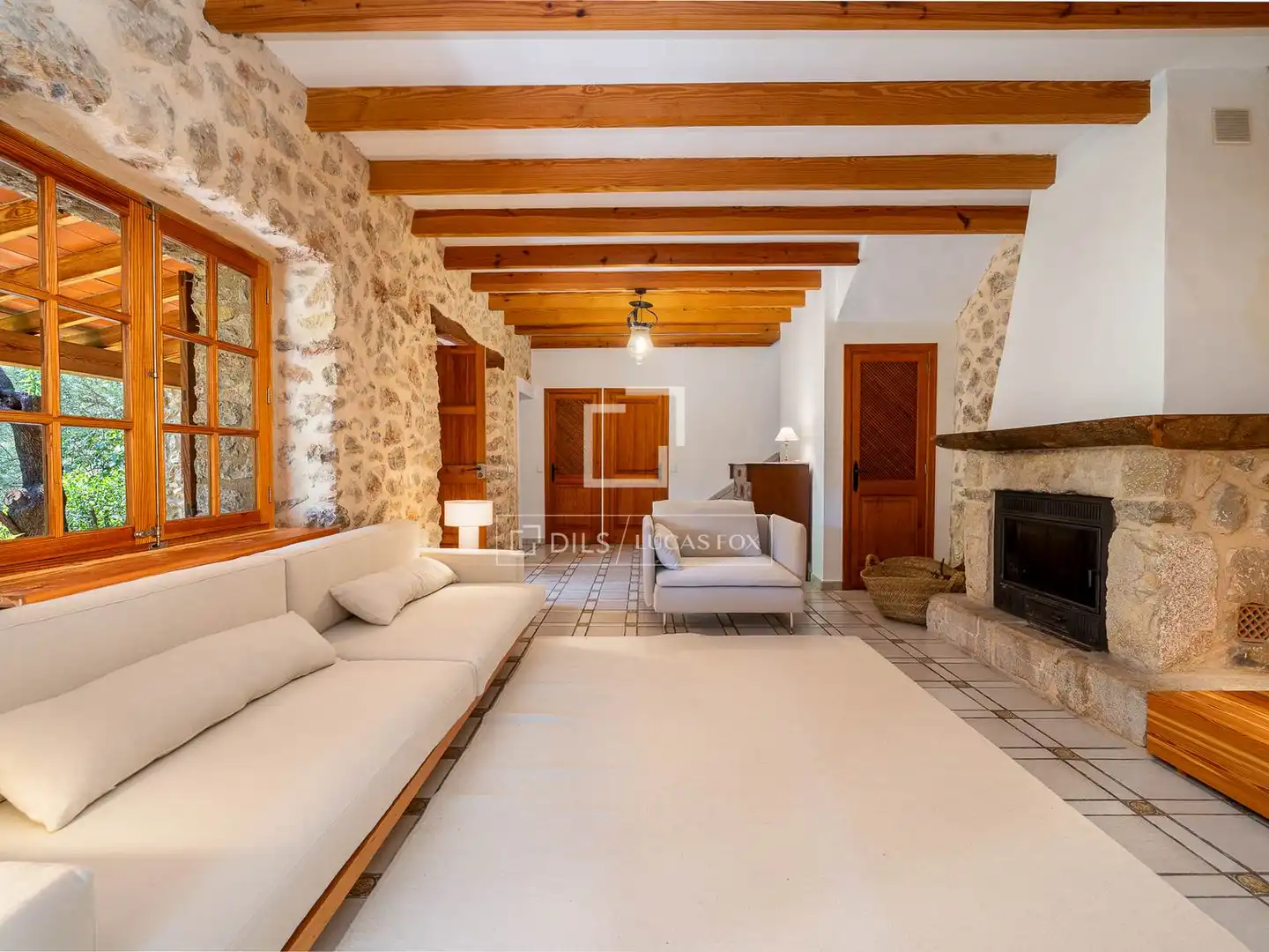 Sala de estar de Finca rústica de alquiler en Mancor de la Vall con Jardín privado, Terraza y Trastero