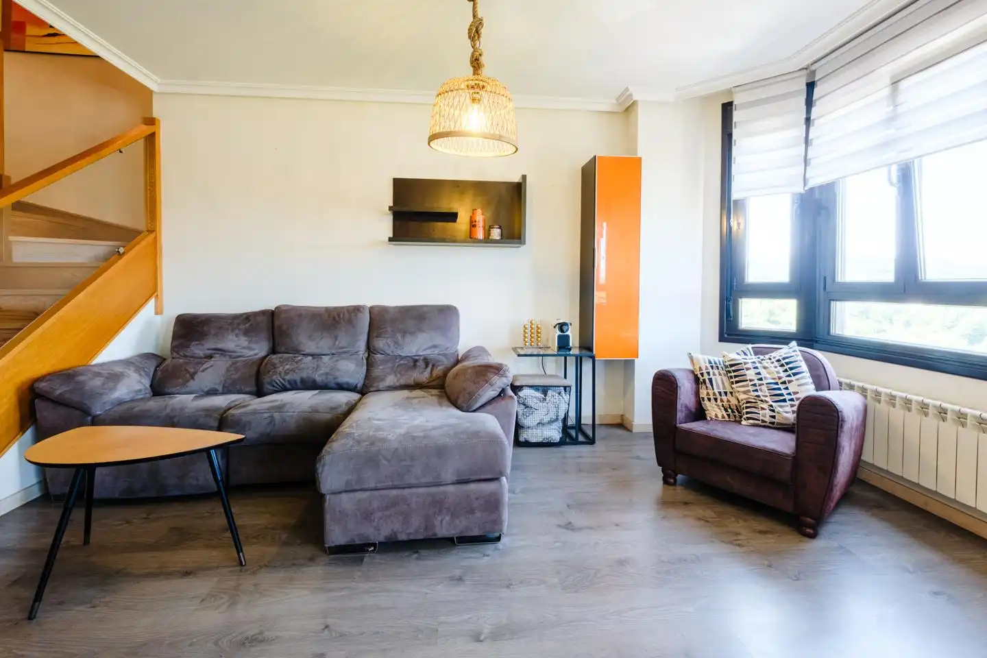 Sala de estar de Dúplex de alquiler en Gijón  con Amueblado