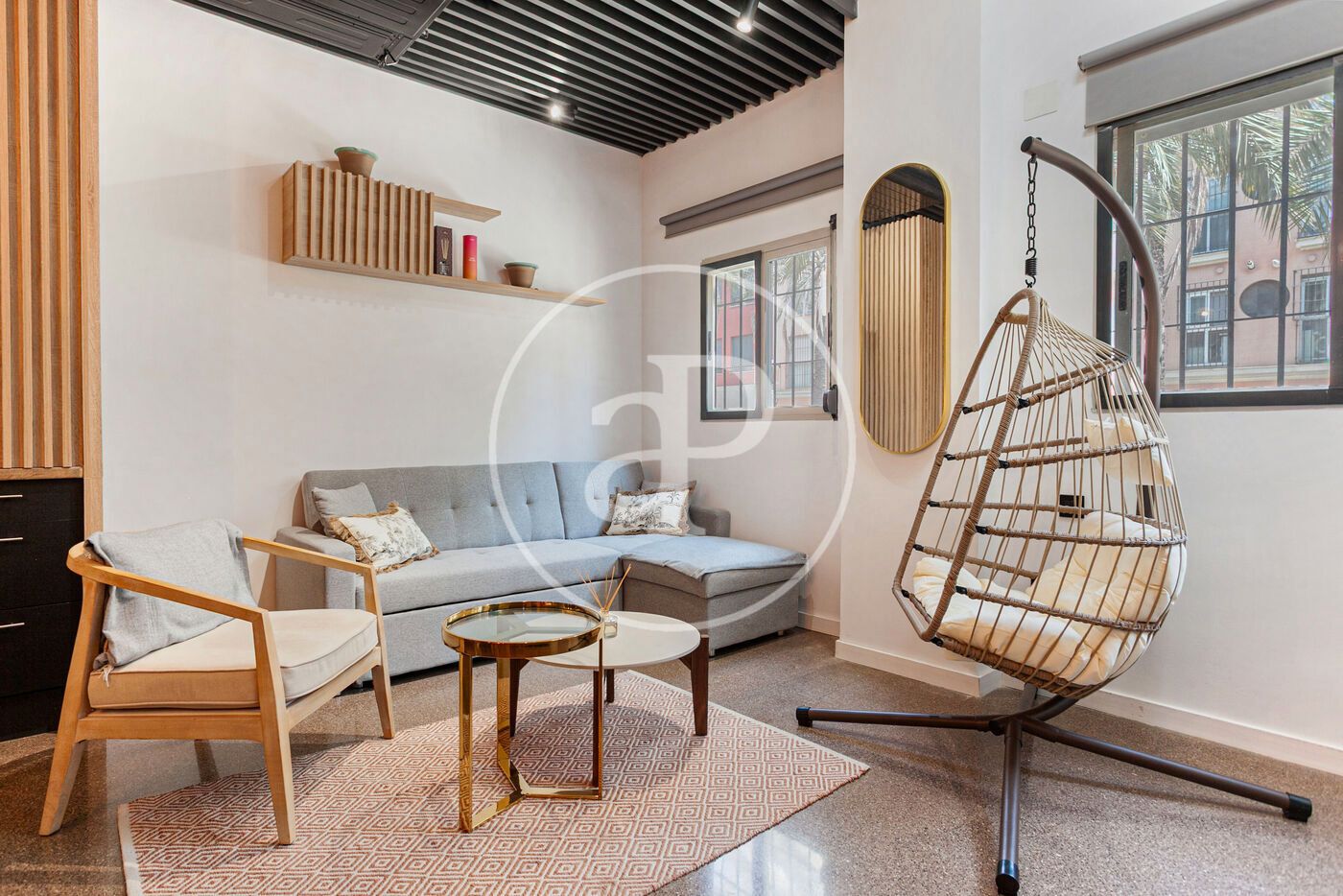 Living room of Flat for sale in  Valencia Capital  with Air Conditioner, Heating and Furnished