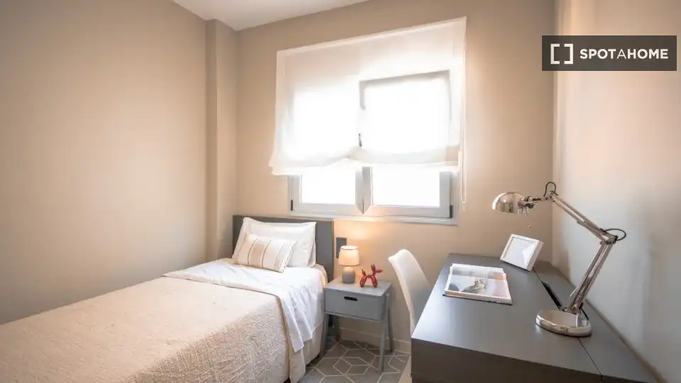 Dormitori de Apartament per a compartir en Las Palmas de Gran Canaria amb Aire condicionat, Terrassa i Moblat