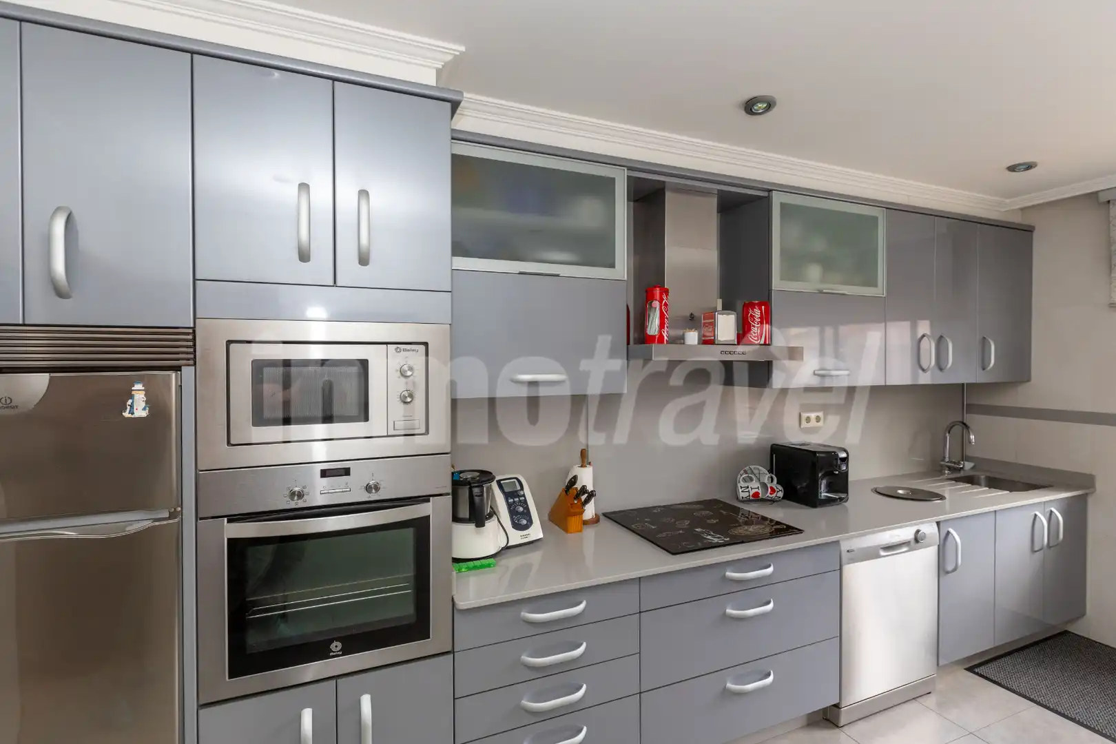 Küche von Wohnung zum Verkauf in Sanxenxo mit Privatgarten, Terrasse und Möbliert