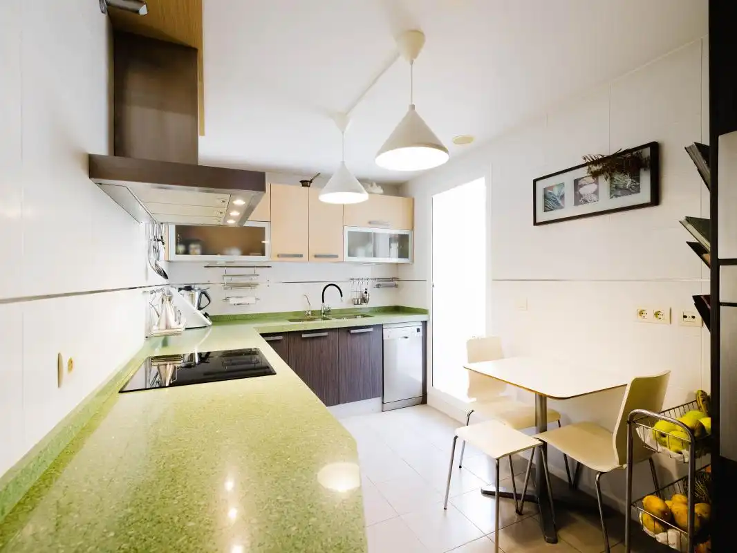 Cocina de Ático en venta en Torremolinos con Aire acondicionado, Calefacción y Jardín privado