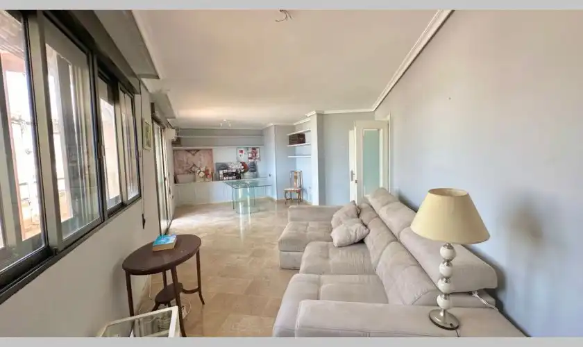 Sala de estar de Ático en venta en Almería con Aire acondicionado, Calefacción y Terraza