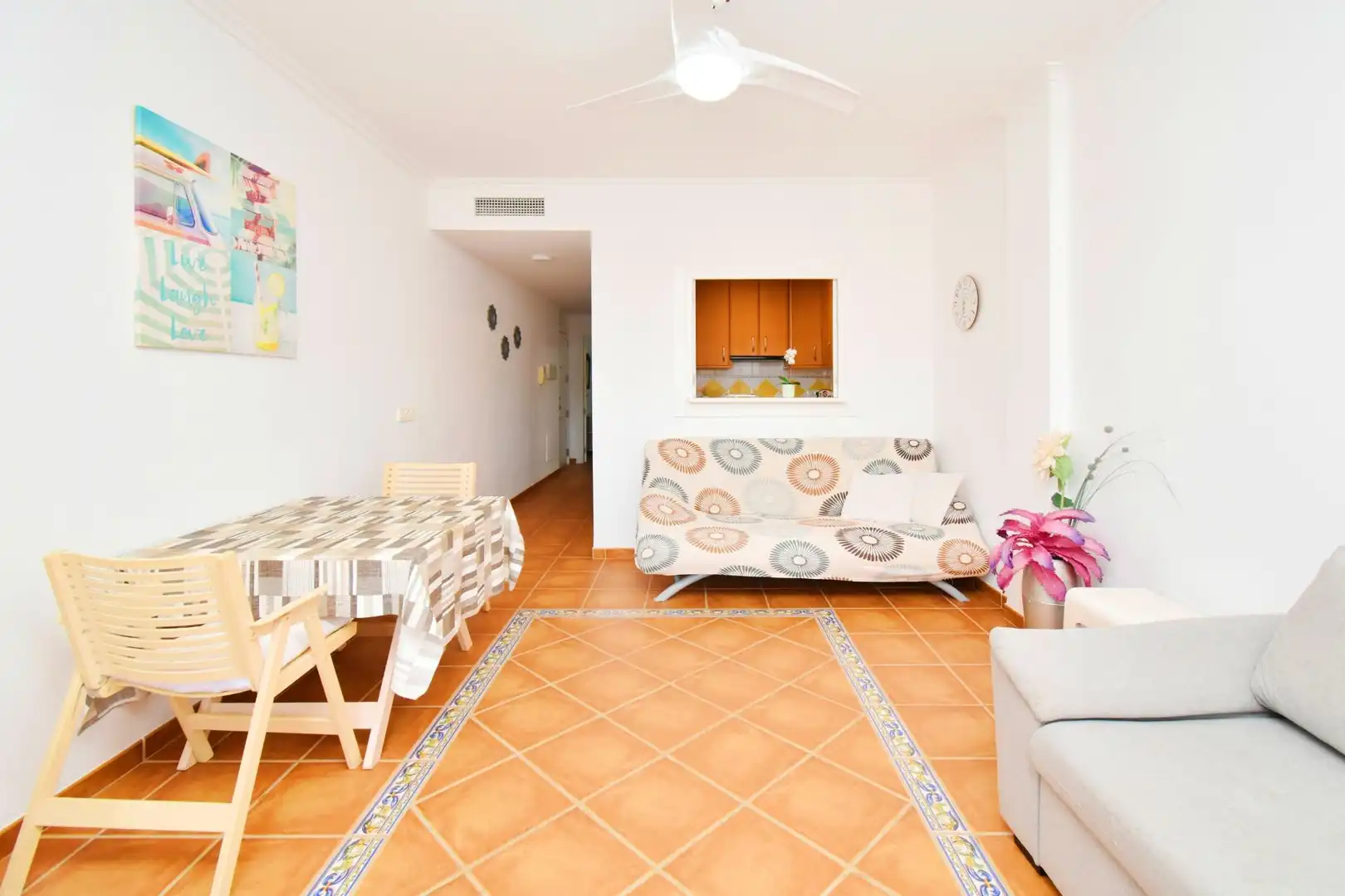 Wohnzimmer von Wohnung zum Verkauf in El Ejido mit Klimaanlage, Privatgarten und Terrasse