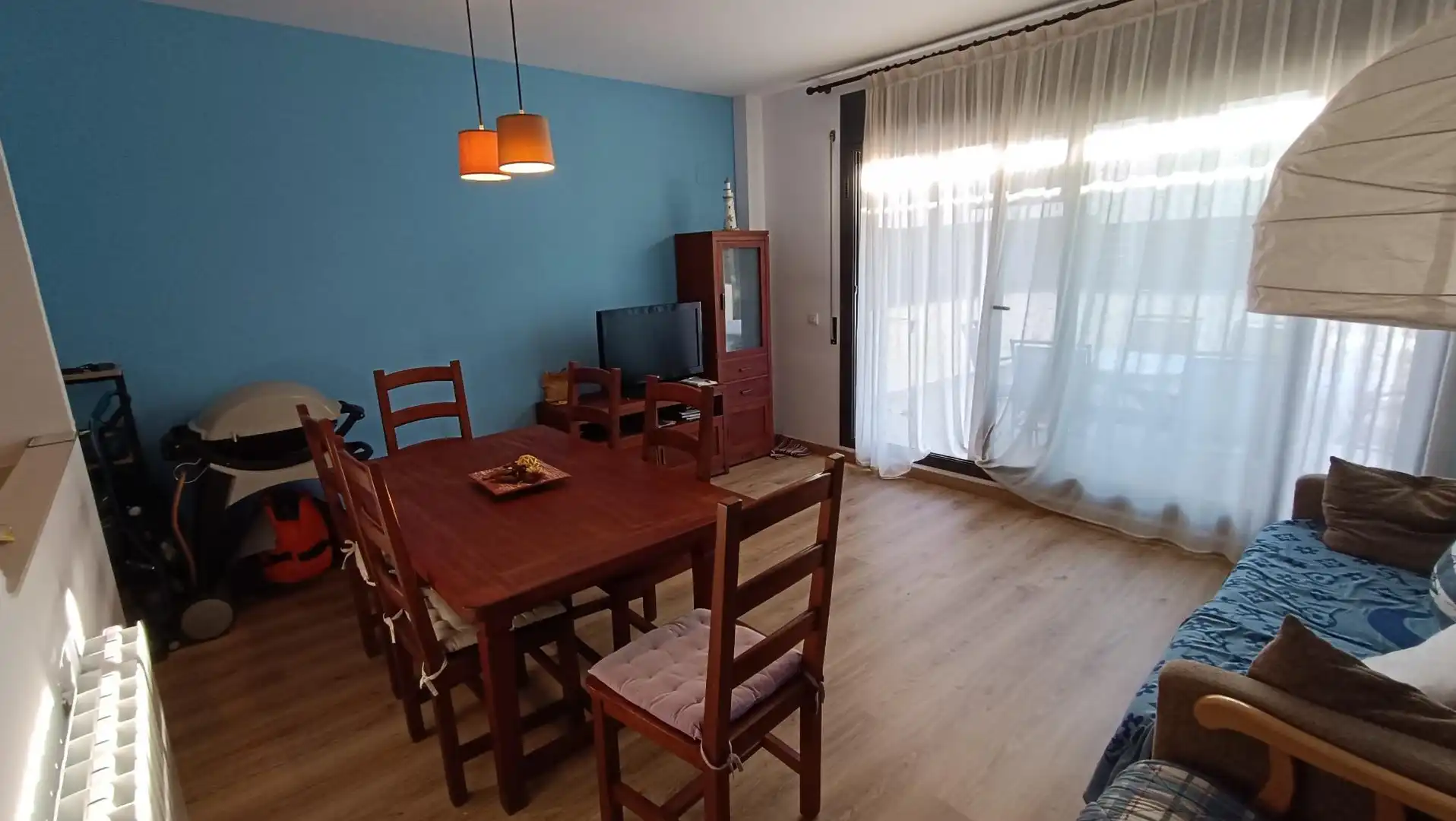 Esszimmer von Erdgeschoss zur Miete in Palamós mit Heizung, Terrasse und Balkon