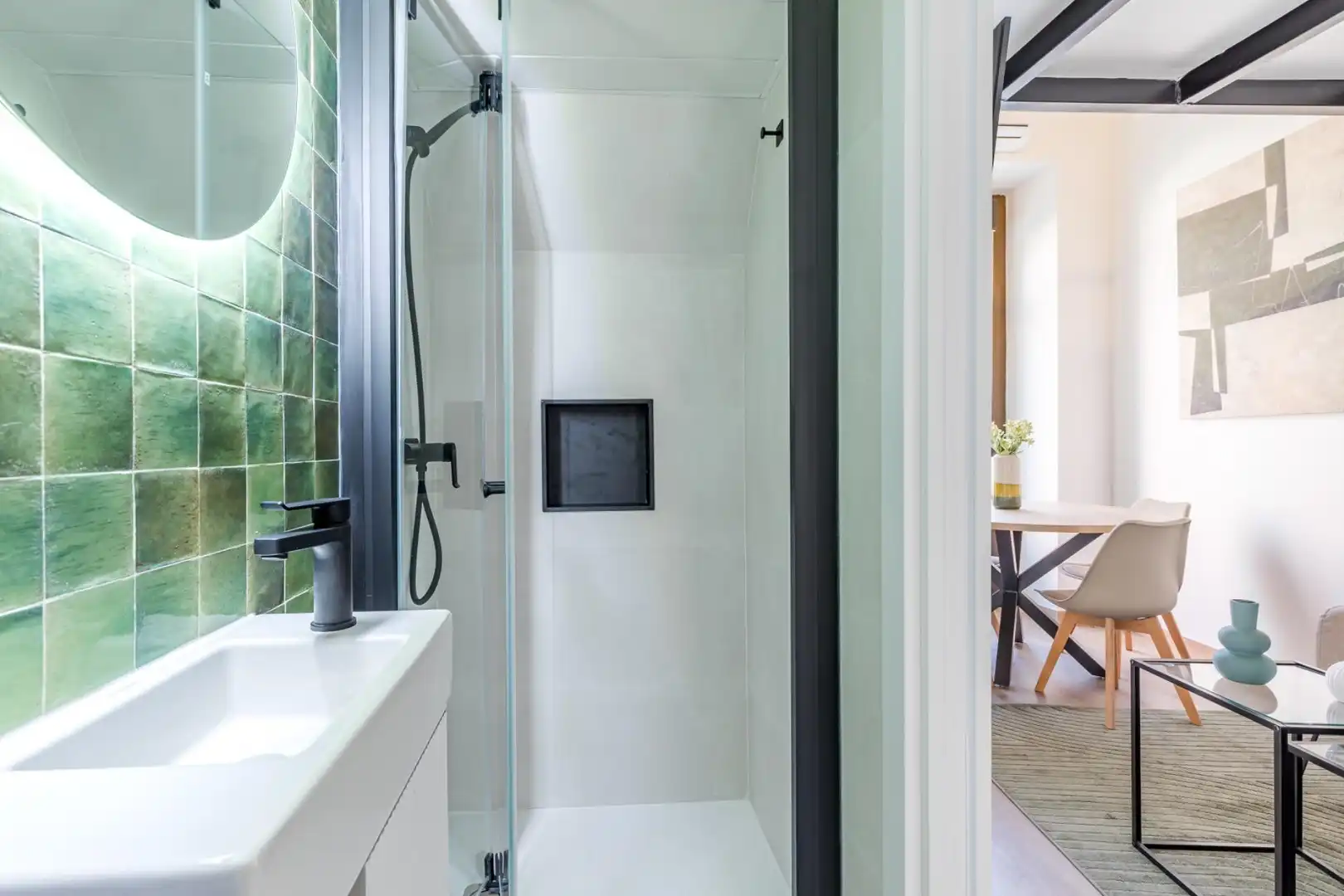 Baño de Piso de alquiler en Madrid con Aire acondicionado, Calefacción y Amueblado