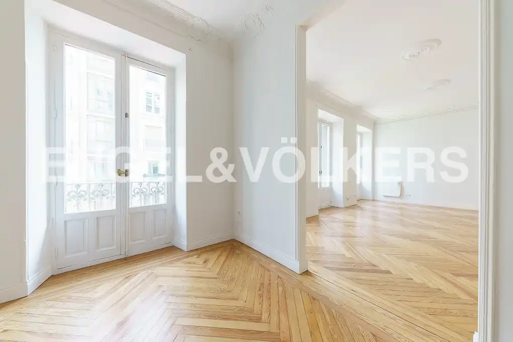 Wohnzimmer von Wohnung zur Miete in Madrid mit Klimaanlage, Heizung und Parkett