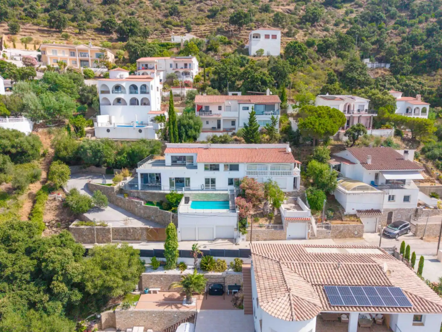 Exterior view of Houses for sale in Roses  with Terrace and Swimming Pool