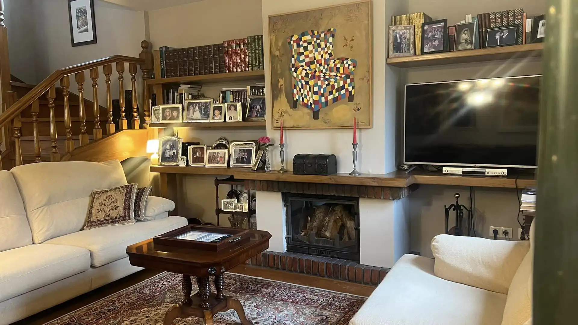 Wohnzimmer von Haus oder Chalet zum Verkauf in Suances mit Heizung, Privatgarten und Parkett