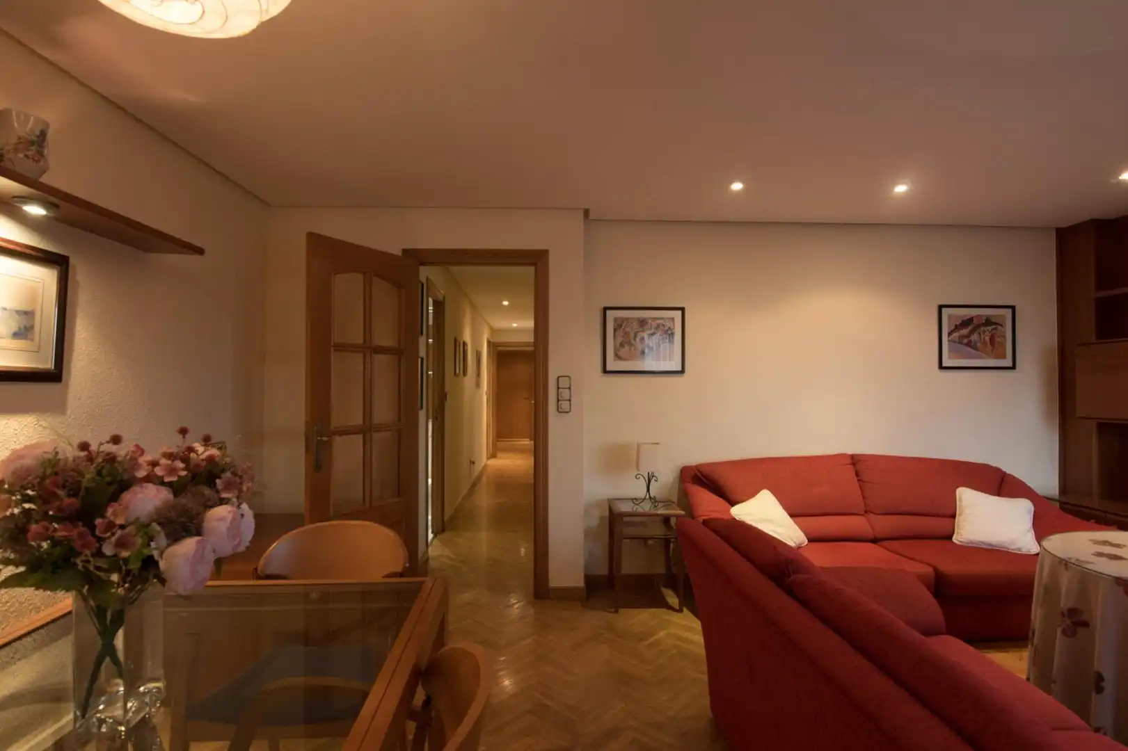 Wohnzimmer von Wohnung zur Miete in Murcia mit Heizung, Parkett und Terrasse