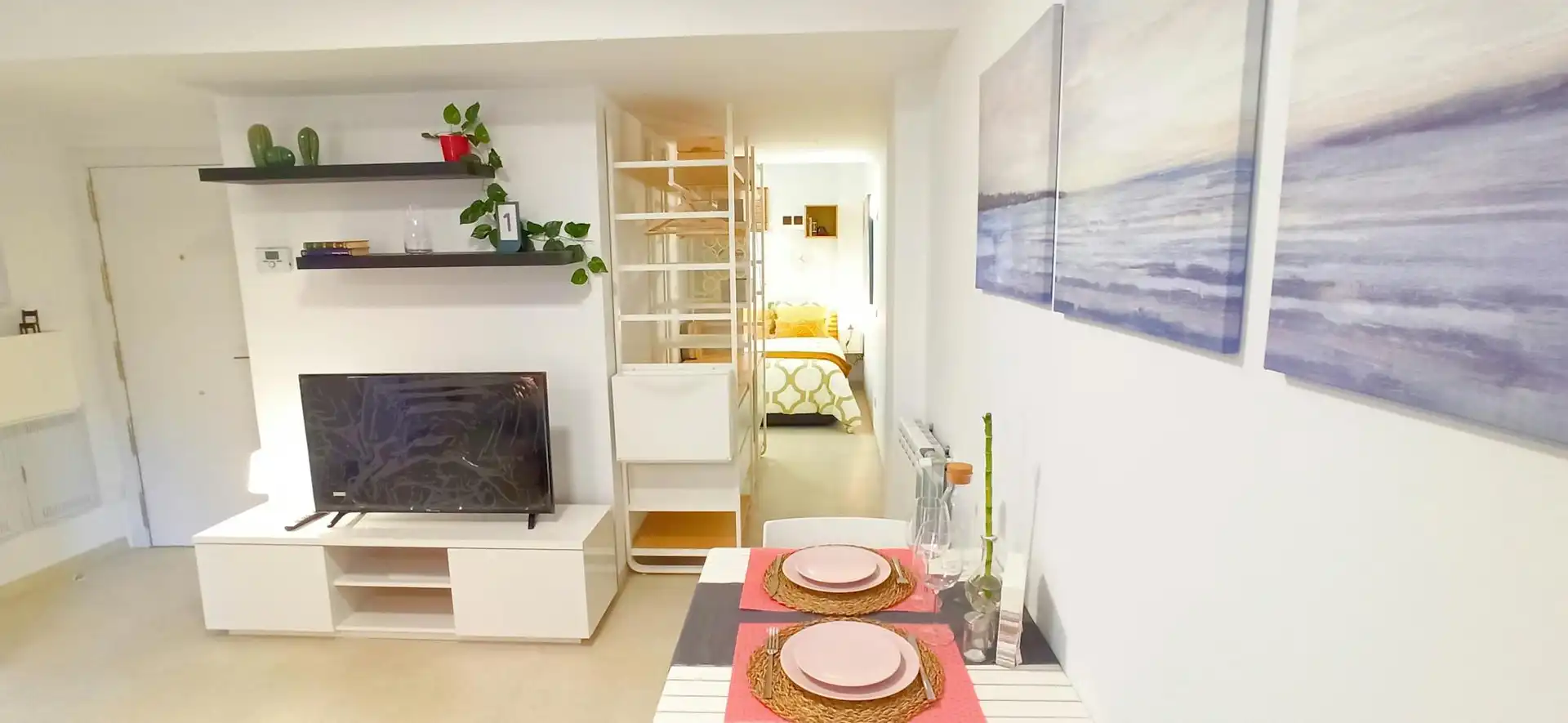 Wohnzimmer von Wohnung zur Miete in Madrid mit Klimaanlage, Heizung und Möbliert