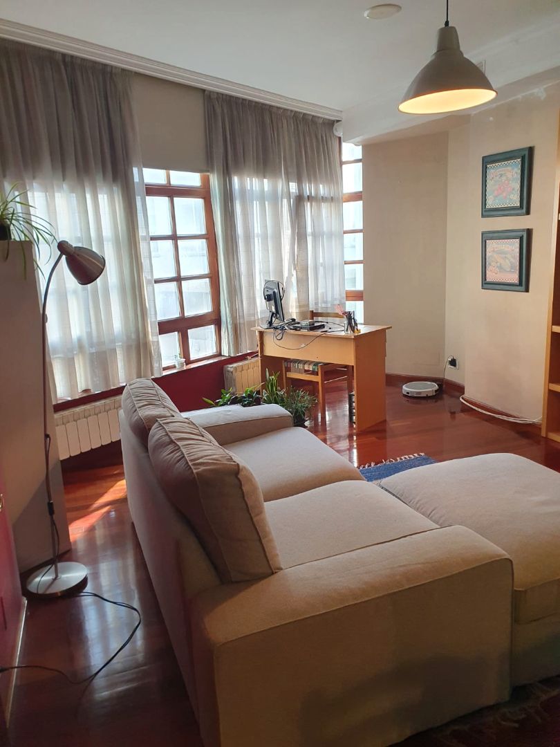 Living room of Apartment to rent in Ferrol  with Heating, Parquet flooring and Storage room