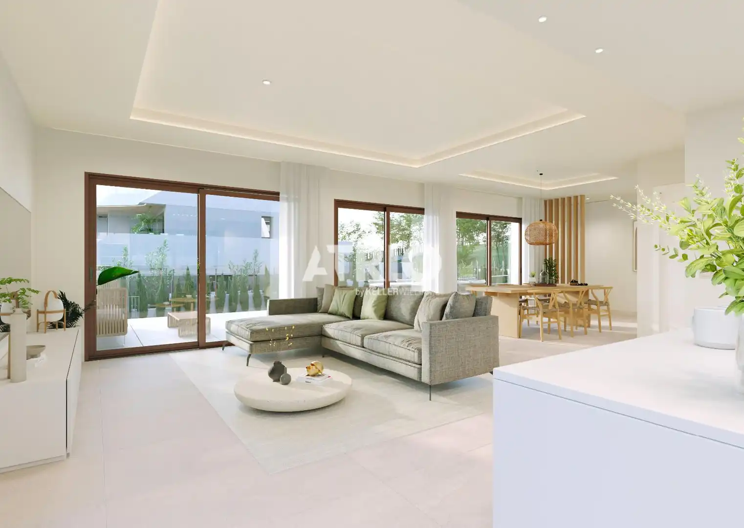 Wohnzimmer von Einfamilien-Reihenhaus zum Verkauf in Calvià mit Klimaanlage, Privatgarten und Terrasse