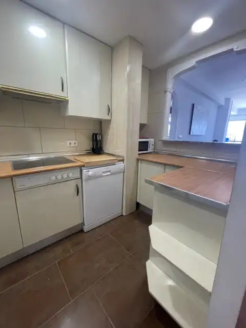 Kitchen of Flat for rent in Alicante / Alacant  with Terrace, Furnished and Balcony