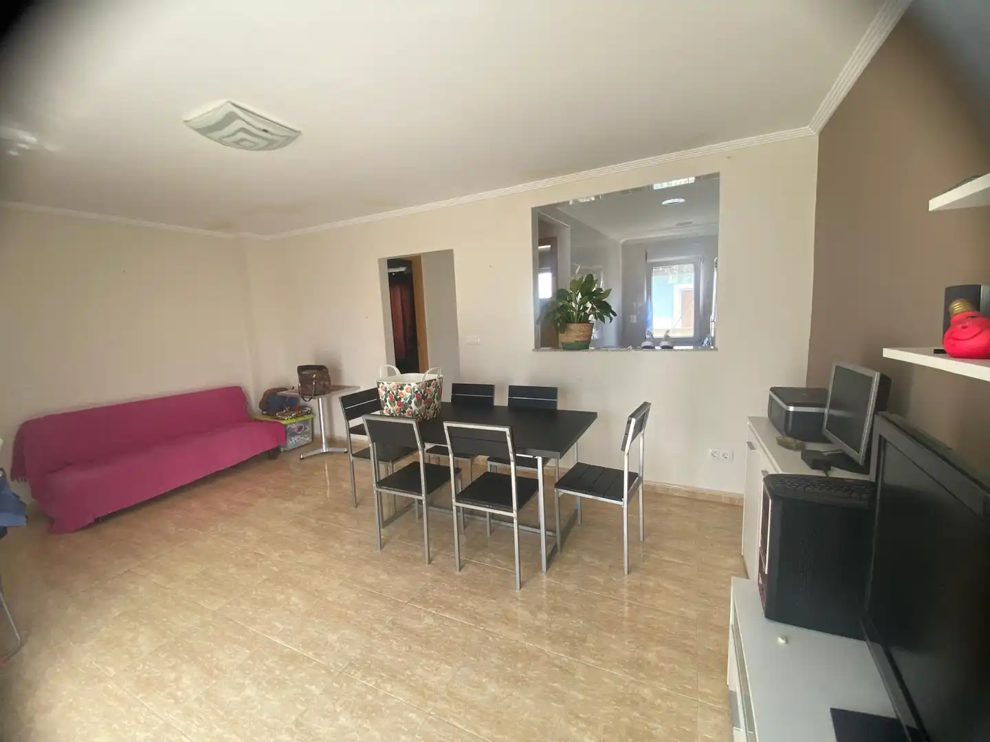 Sala de estar de Casa adosada en venta en El Real de Gandia con Aire acondicionado, Amueblado y Horno