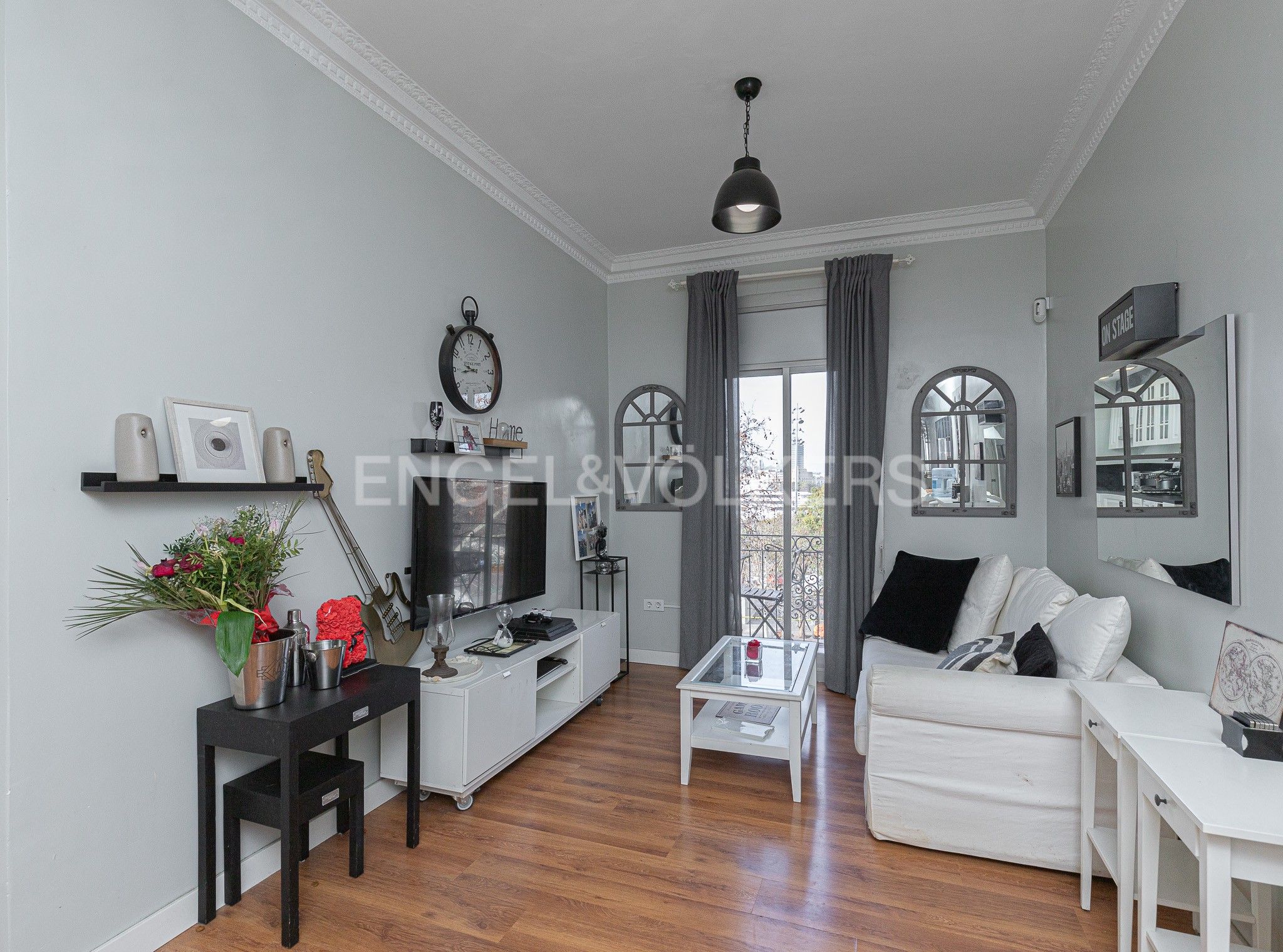 Sala d'estar de Apartament en venda en  Barcelona Capital amb Aire condicionat, Calefacció i Balcó