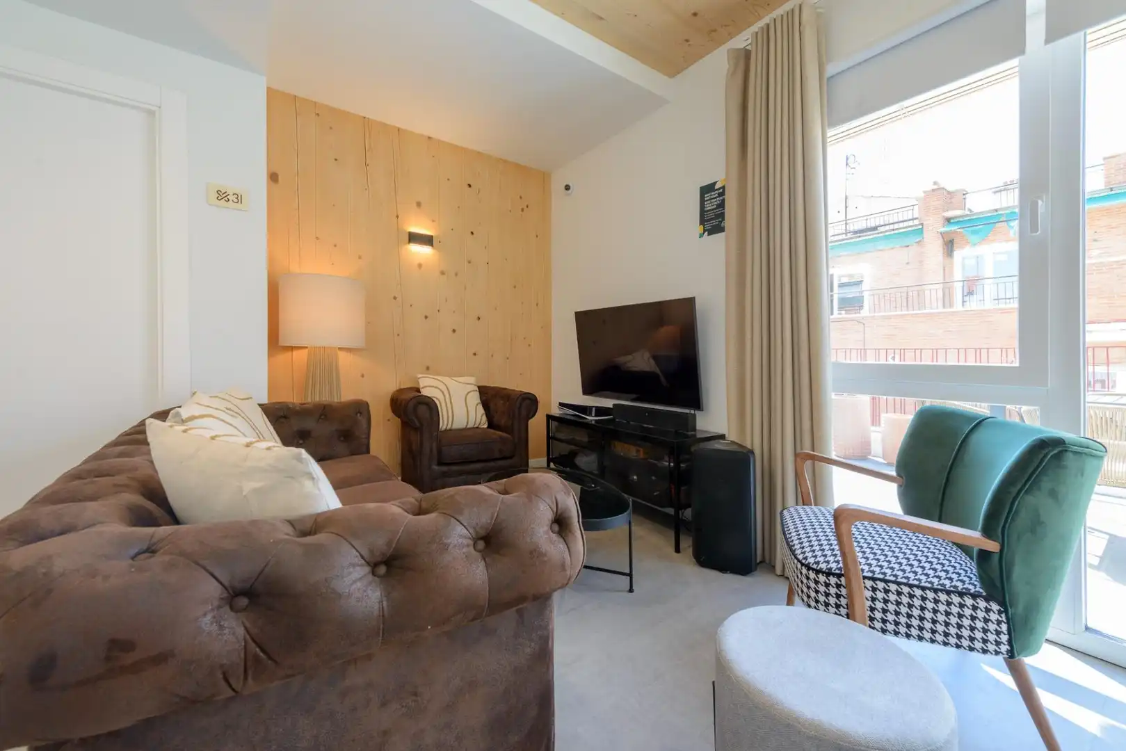 Wohnzimmer von Wohnung zur Miete in Madrid mit Klimaanlage und Möbliert