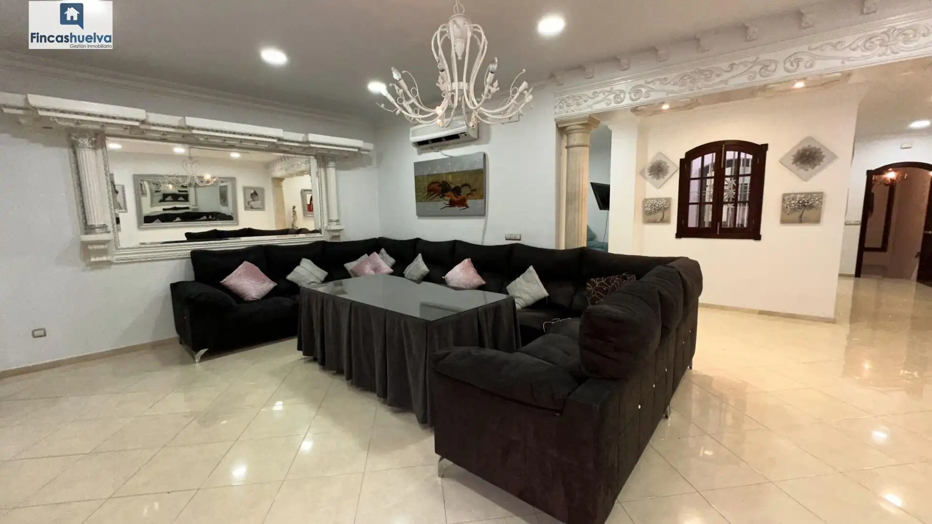 Living room of Houses for sale in Moguer  with Private garden, Terrace and Storage room