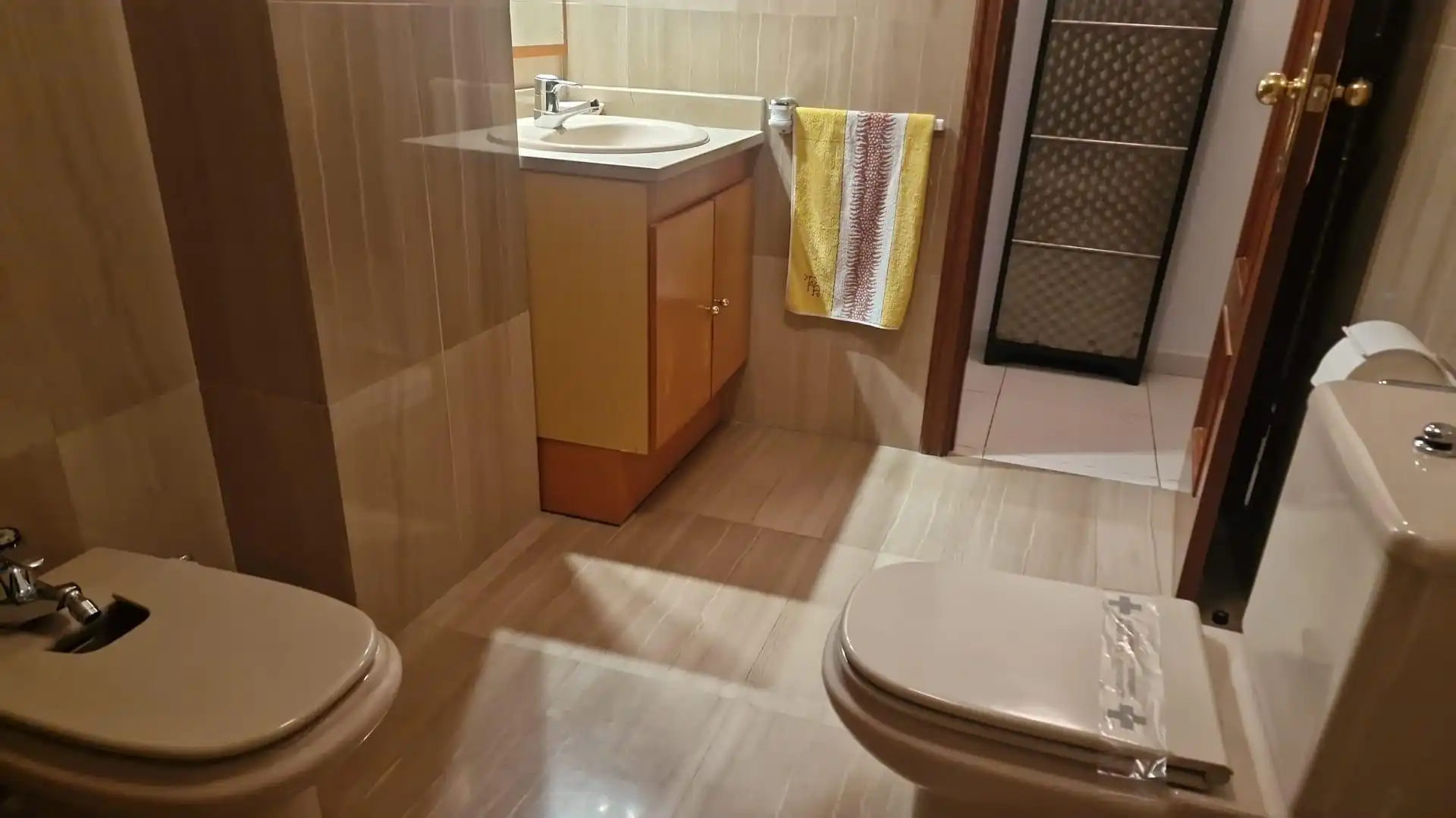 Baño de Apartamento de alquiler en Tossa de Mar con Aire acondicionado, Jardín privado y Terraza