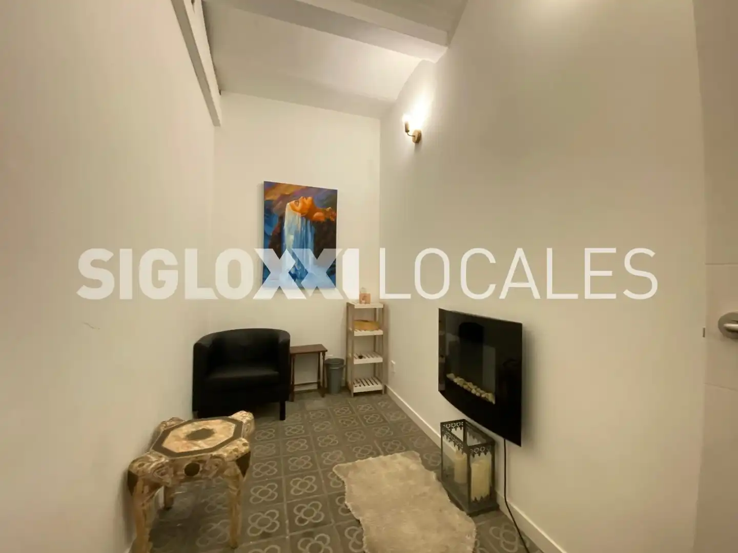 Wohnzimmer von Geschaftsraum zum Verkauf in Barcelona mit Klimaanlage