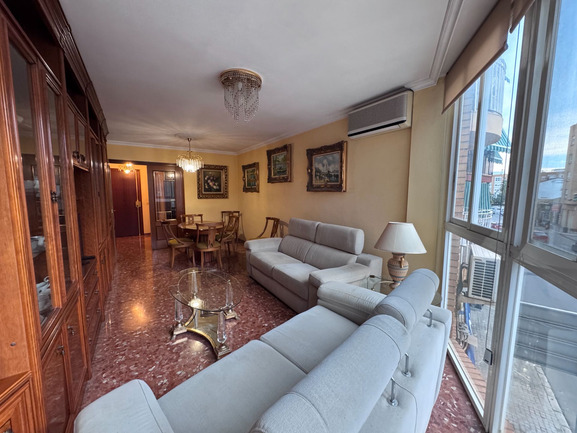 Living room of Flat for sale in Moncada  with Air Conditioner, Terrace and Balcony