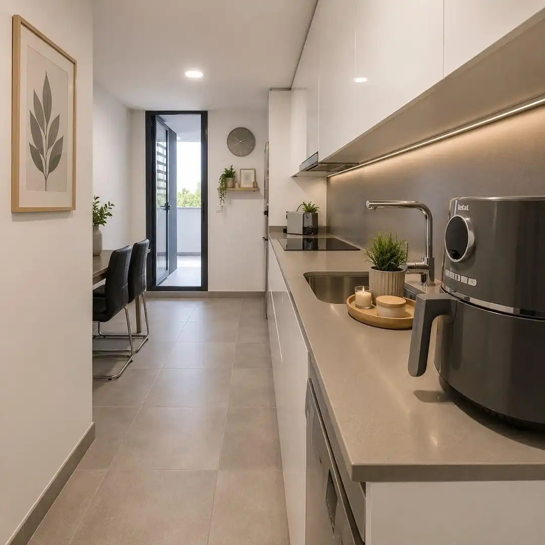 Kitchen of Flat for sale in Valencia  with Air Conditioner, Heating and Private garden