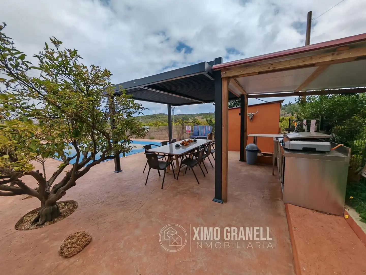 Terrasse von Country house zum Verkauf in Sagunto / Sagunt mit Klimaanlage, Heizung und Privatgarten