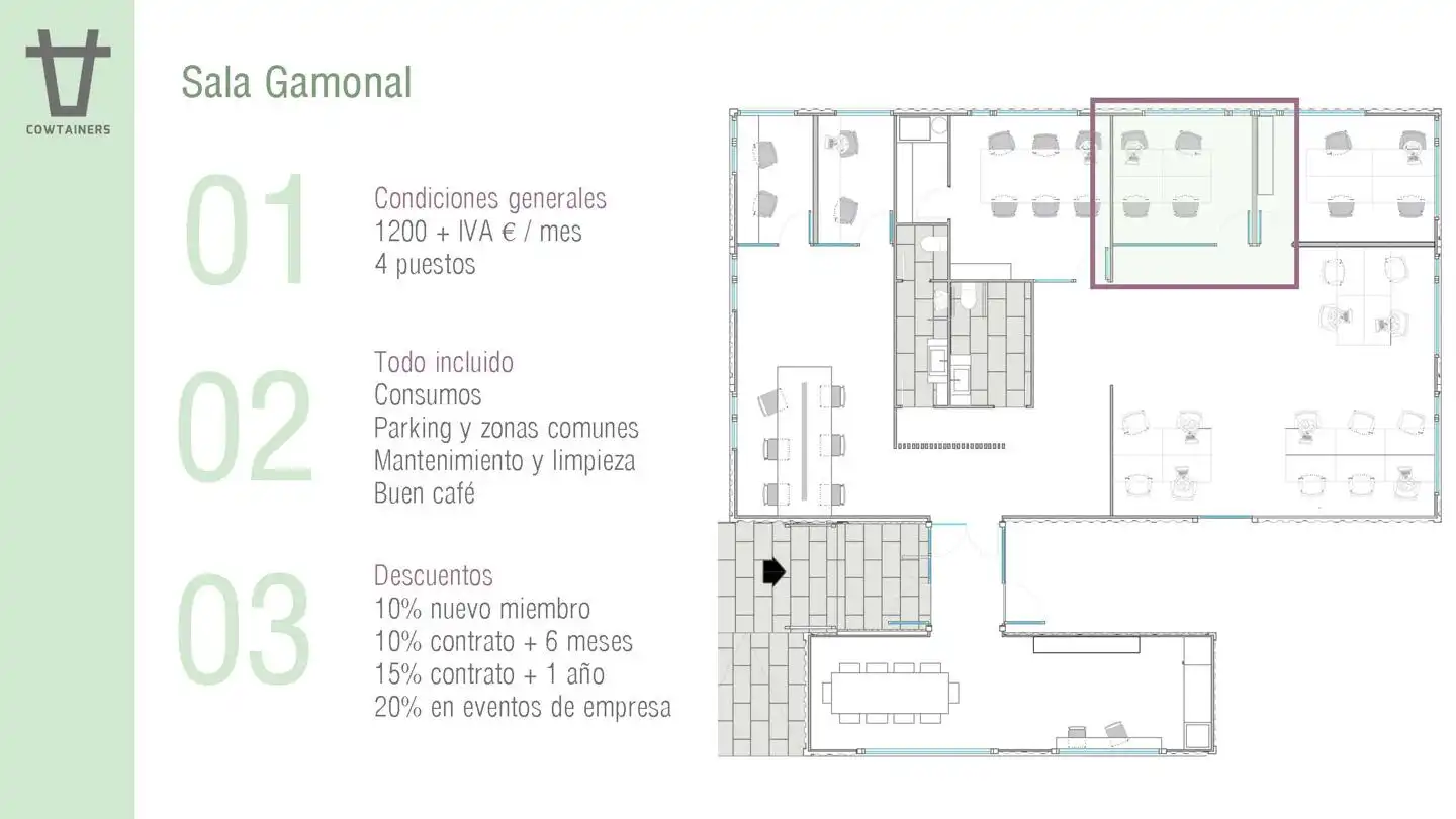 Office for rent in Ribera de Arriba  with Air Conditioner and Furnished