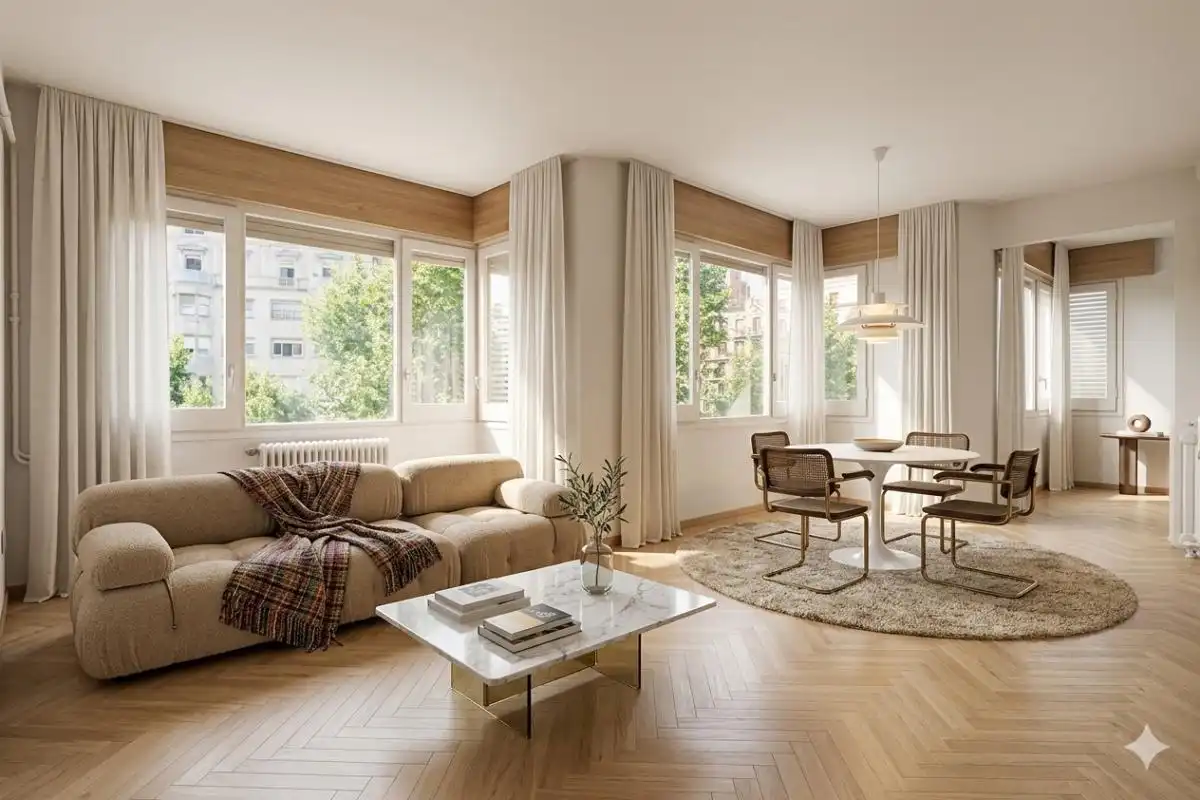 Sala de estar de Piso en venta en Barcelona con Calefacción
