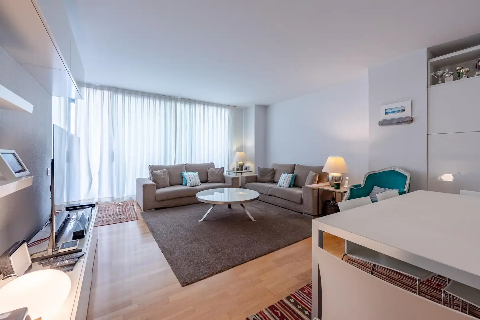 Sala de estar de Piso en venta en Barcelona con Calefacción y Terraza