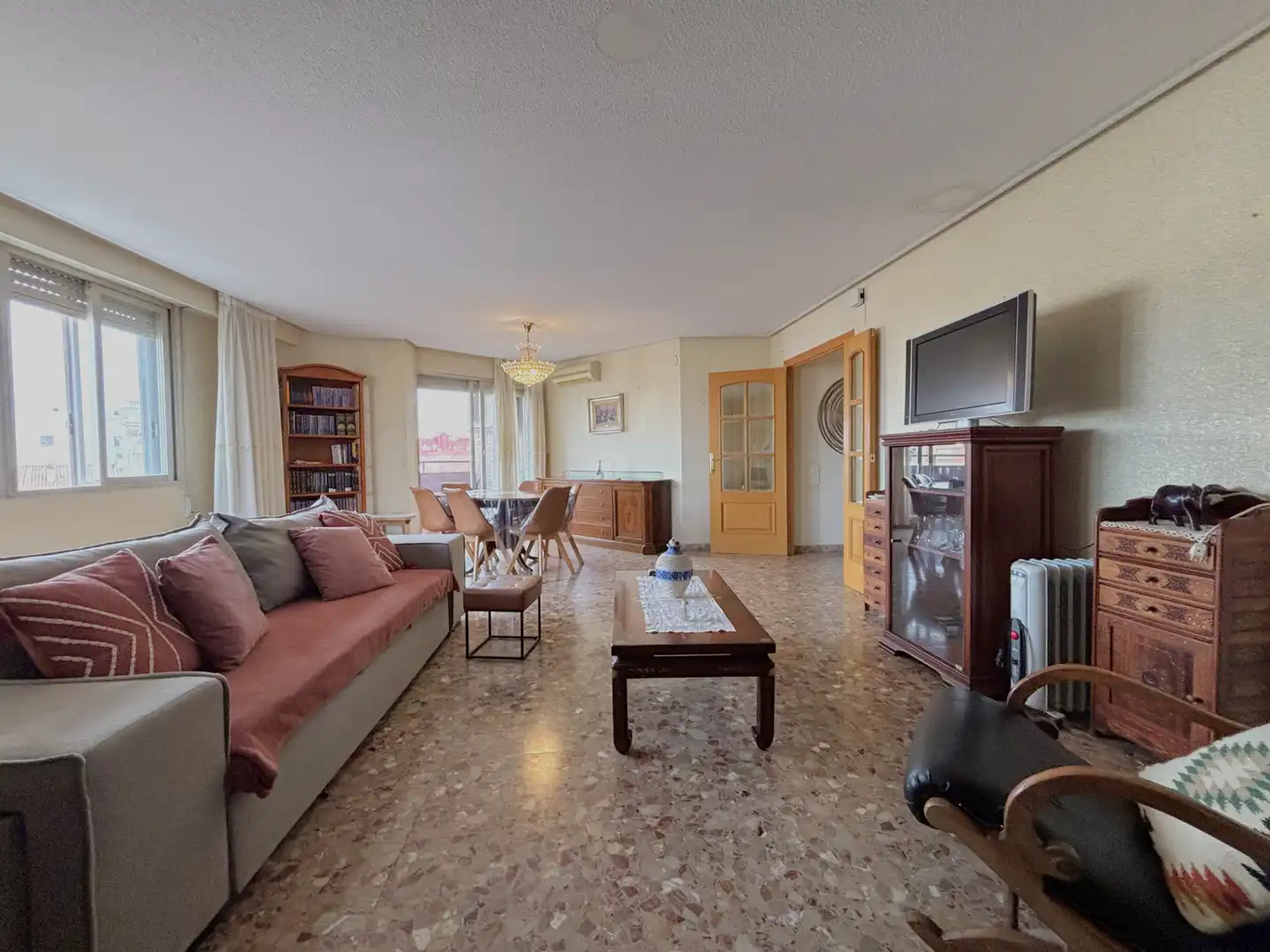 Living room of Flat for sale in Castellón de la Plana / Castelló de la Plana  with Air Conditioner, Heating and Terrace