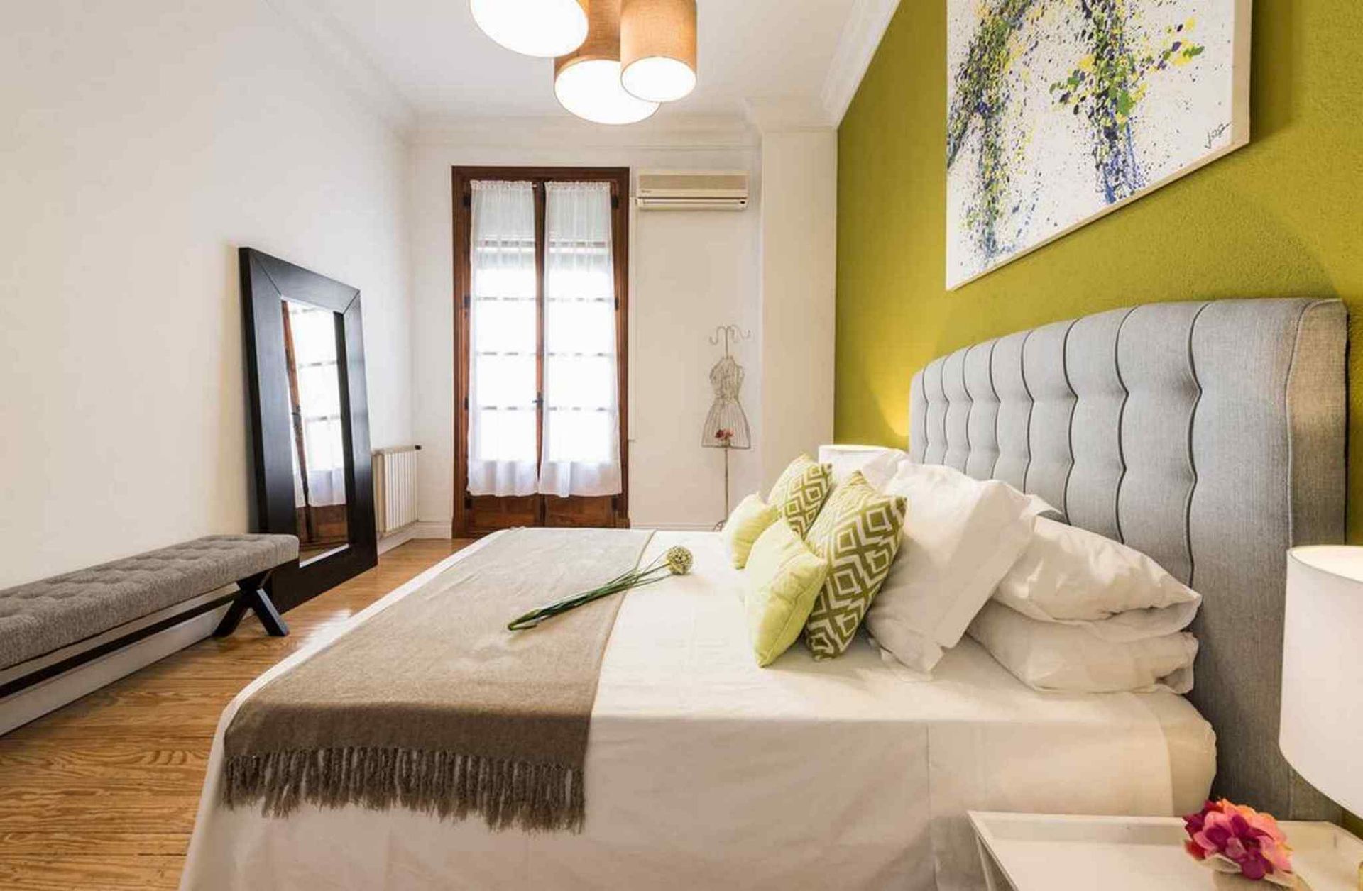 Bedroom of Flat to rent in Hernani  with Air Conditioner, Furnished and TV