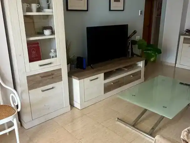 Living room of Flat for rent in Torreblanca  with Air Conditioner, Private garden and Parquet flooring